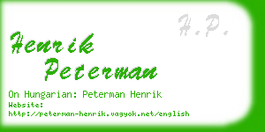 henrik peterman business card